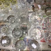 A quantity of glass and crystal drinking glasses