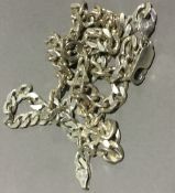 A gentleman's silver curb chain