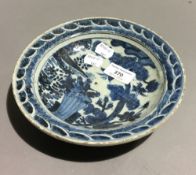 A Chinese blue and white porcelain bowl