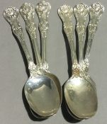 Six American silver teaspoons, including Tiffany (approx 6.