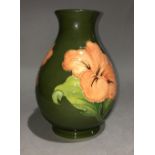A Moorcroft Hibiscus pattern vase