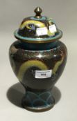 A cloisonne vase and cover