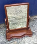 A Victorian mahogany toilet mirror