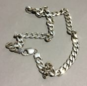 A gentleman's silver curb chain (67 grammes)