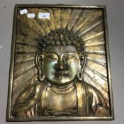 A Chinese bronze Buddha plaque