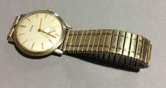 A gold cased Hefic Incabloc gentleman's wristwatch