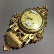 A gilt Cartel clock