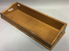 A Victorian oak book trough