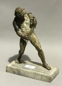 A Grand Tour bronze model, after the Antique,