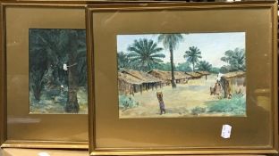 A pair of tropical watercolours,