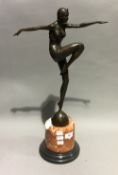 An Art Deco style bronze figurine