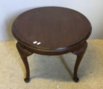 A mahogany coffee table