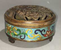 A cloisonne censer