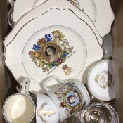 A collection of Royal Commemorative china and glass