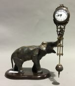 An elephant swing clock