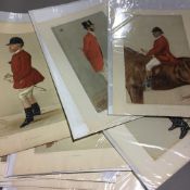 A collection of original Vanity Fair prints (1869-1914) depicting foxhunters (16)