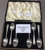 A set of six bright cut coffee spoons, London, Henry Stratford,