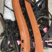 A quantity of leather horse tack