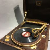 A vintage gramophone,