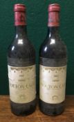 Baron Philippe de Rothschild Mouton-Cadet 1967 Two bottles.