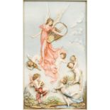 An Austrian porcelain relief moulded plaque,