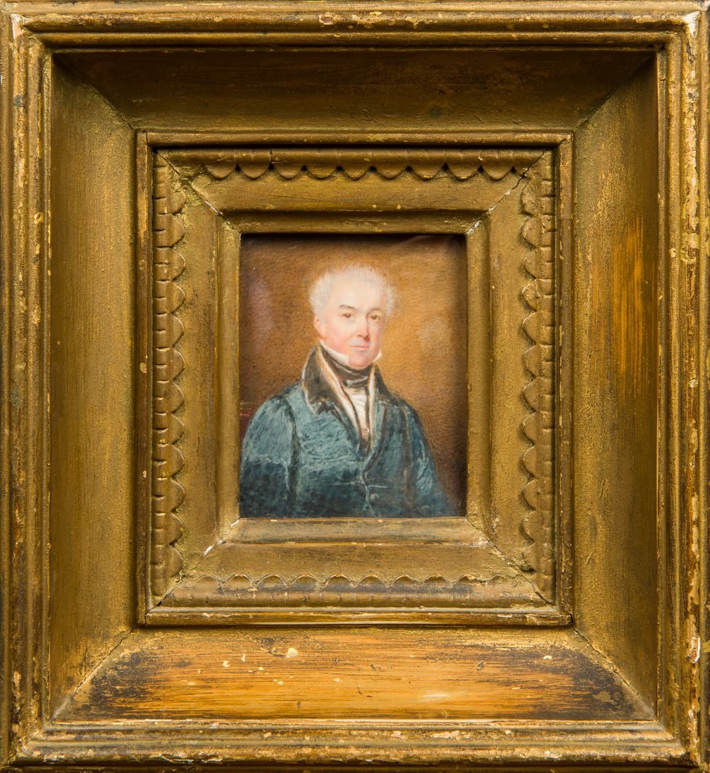 THOMAS OVERTON (active circa 1820-1850) Portrait miniature of Law Esquire of Woodstock House,