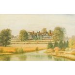 ALFRED SALE WATSON (late 19th/early 20th century) British Bramhall Hall, Cheshire Watercolour,