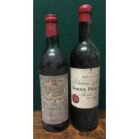 Chateau Dutruch Grand Poujeaux 1962 Single bottle; together with Medoc 1967, single bottle.