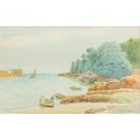 WILLIAM EDWARDS CROXFORD (1852-1926) British West Country Bay Watercolour heightened with