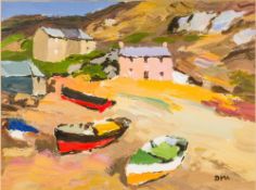 DONALD MCINTYRE (1923-2009) British (AR) Penberth Oil on board, signed with initials,