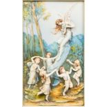 An Austrian porcelain relief moulded plaque,