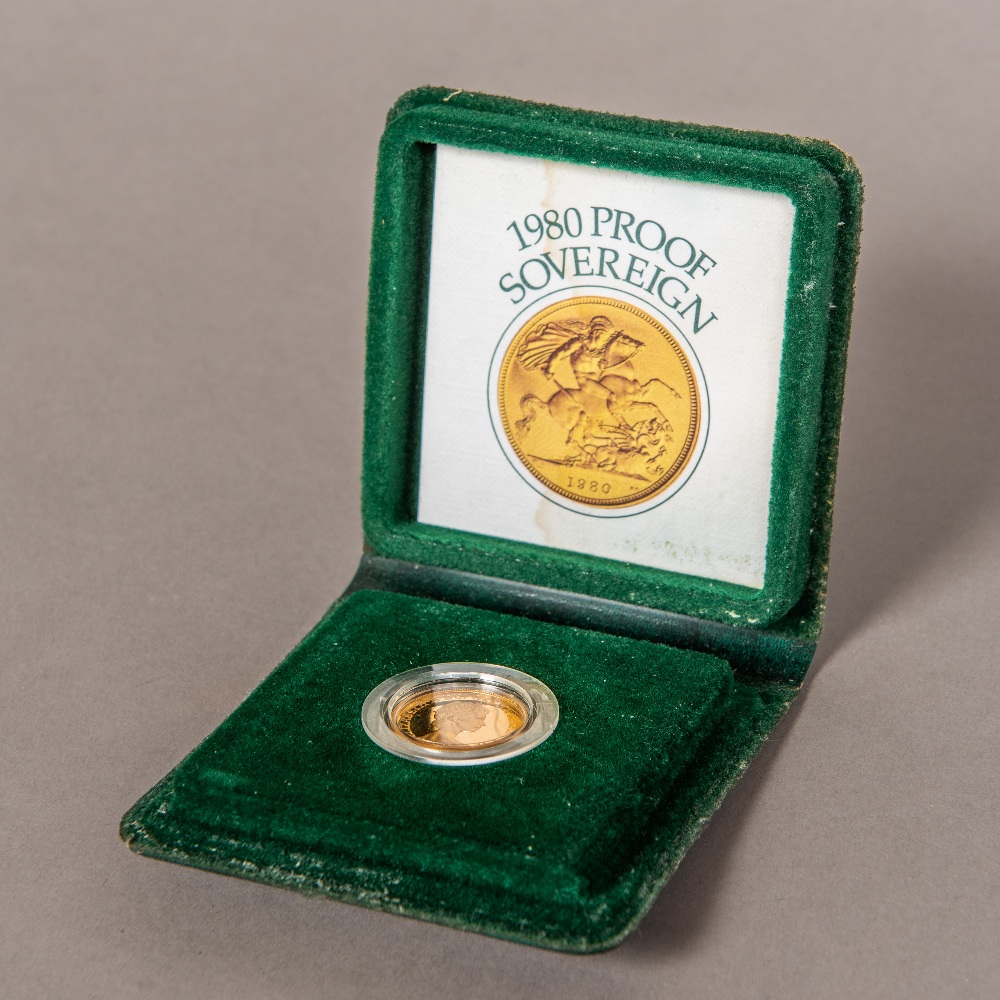 A 1980 proof gold sovereign Boxed. - Image 2 of 2