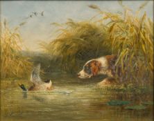 THOMAS SMYTHE (1825-1906) British The Wet Retrieve Oil on canvas, signed, framed and glazed.