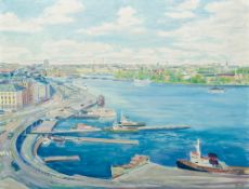 HANS-ERIK ERIKSSON (1921-1997) Swedish (AR) Stockholm Oil on canvas, signed, framed. 124 x 95 cm.