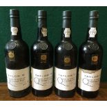 Taylor's Quinta de Vargellas 1987 Vintage Port Four bottles.