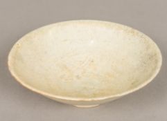 A Chinese Song porcelain bowl Of flared form, with incised decoration. 17.5 cm diameter.