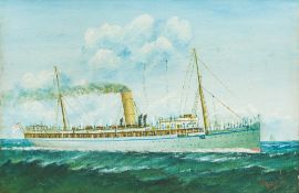 ENGLISH SCHOOL (early 20th century) Steamer Plassy; together with another Oils on canvas,
