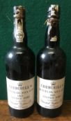 Churchill's Quinta de Agua Alta 1983 Vintage Port Two bottles.