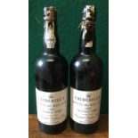 Churchill's Quinta de Agua Alta 1983 Vintage Port Two bottles.