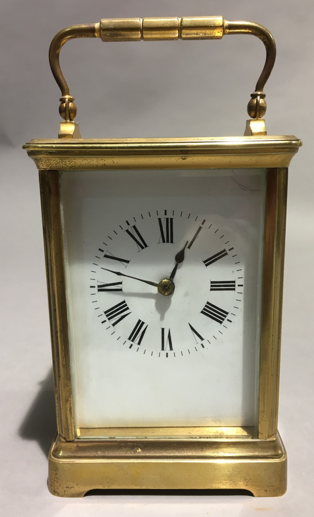 A Victorian lacquered brass cased striking carriage clock Of typical form, - Image 2 of 9