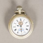 A 19th century French pocket watch The white enamelled dial with Roman numerals and subsidiary