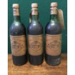 Chateau La Tour Vedrines Grand Vin de Bordeaux 1977 Three bottles.