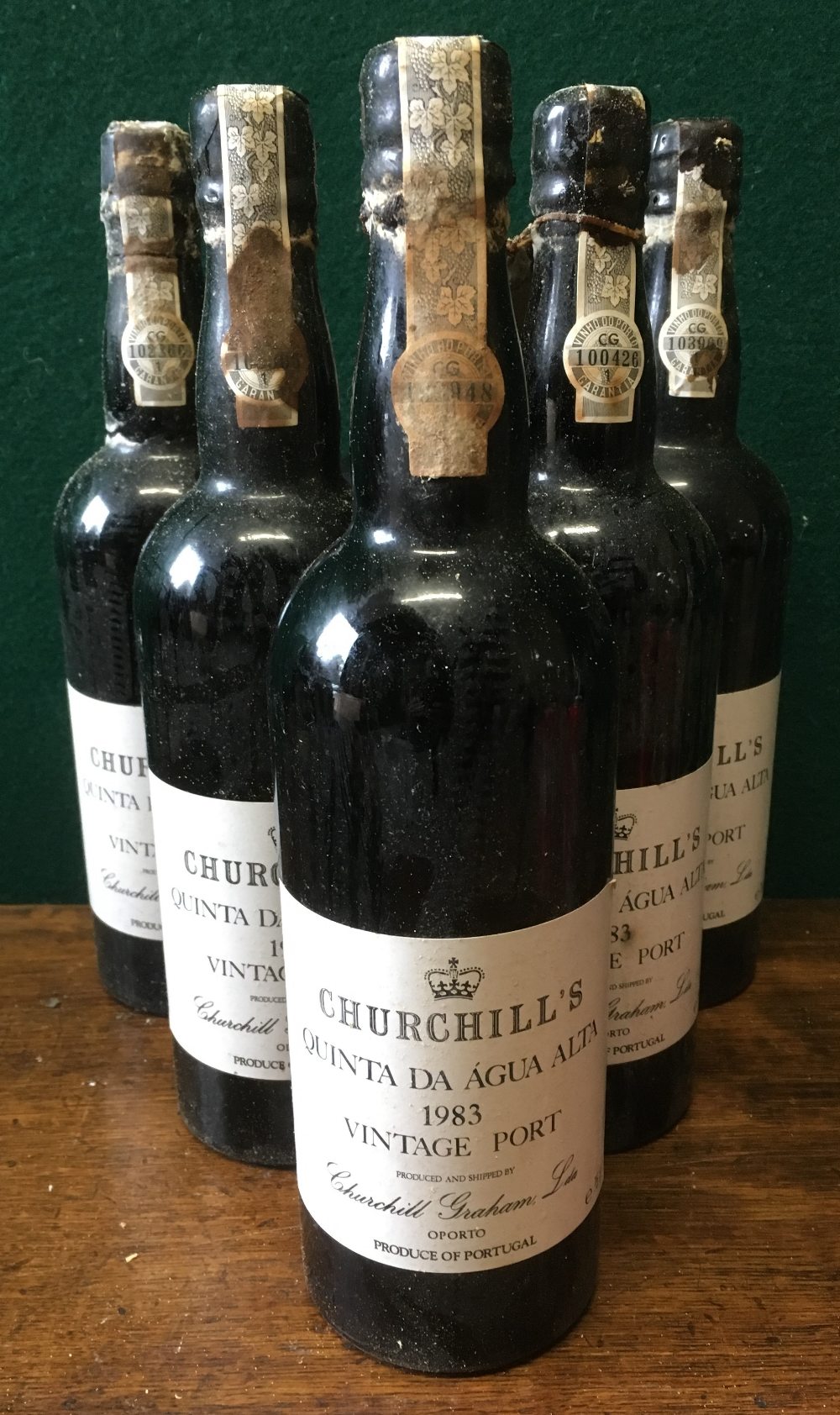 Churchill's Quinta da Agua Alta 1983 Vintage Port Six bottles.