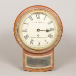 A Victorian fusee drop dial wall clock The circular dial with Roman numerals inscribed Atkinson &