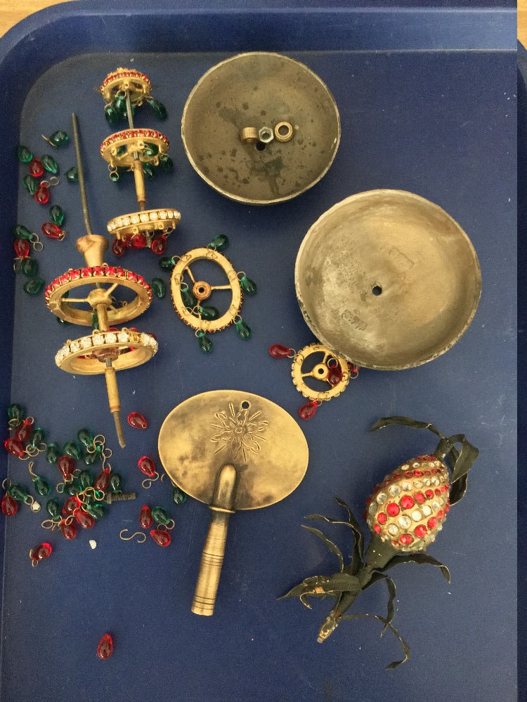 A large and impressive Chinese gilded metal paste set musical automaton table clock The 4 1/2 inch - Image 22 of 23