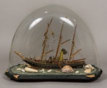 A Scratch Built model of a three masted sailing ship, The Georgette,