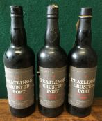 Peatlings Crusted Port Bottled 1988 and 1989 Three bottles.