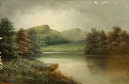 VALENTINE DELEWAR (1852-1918) Australian River Landscape Oil on canvas, signed, framed. 73 x 48 cm.