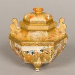 A 19th century Japanese Satsuma koro Of hexagonal form,