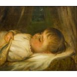 FREDERIC PARSONS SHUCKARD (1844-1926) British George Aged 2 1/2 Asleep Oil on canvas,